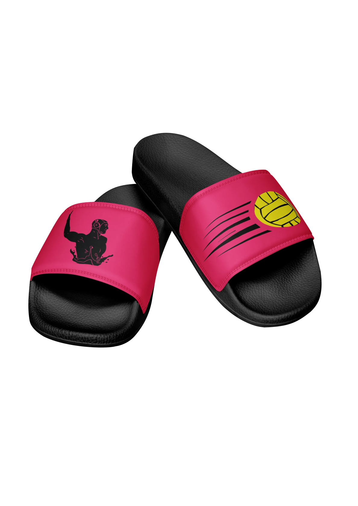 Black/Pink Men's Power Shot Slides