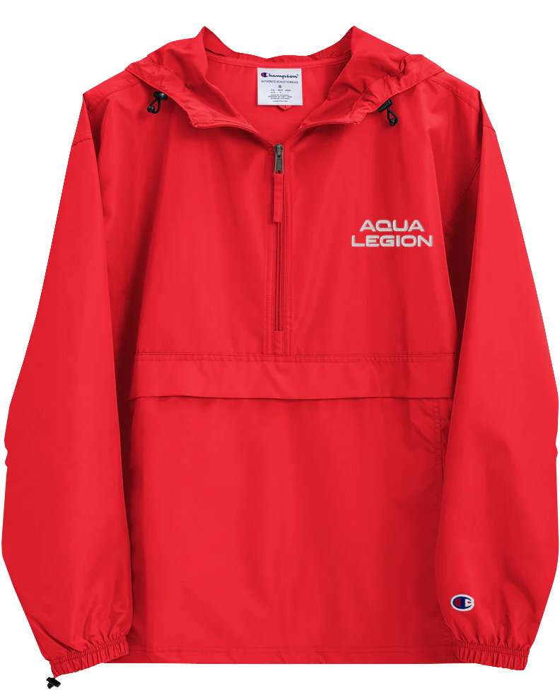 Aqua Legion x Champion Red Packable Jacket