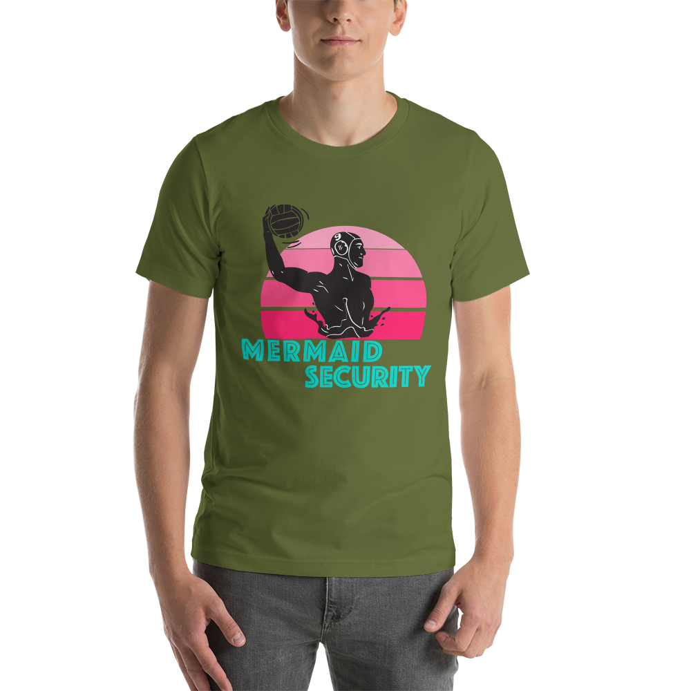 Mermaid Security Navy Green Water Polo T-shirt
