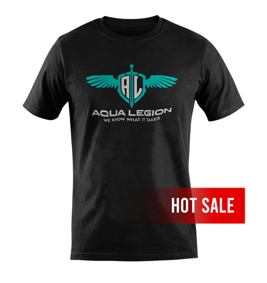 Aqua Legion Originals - Black / Aqua Male t-shirt