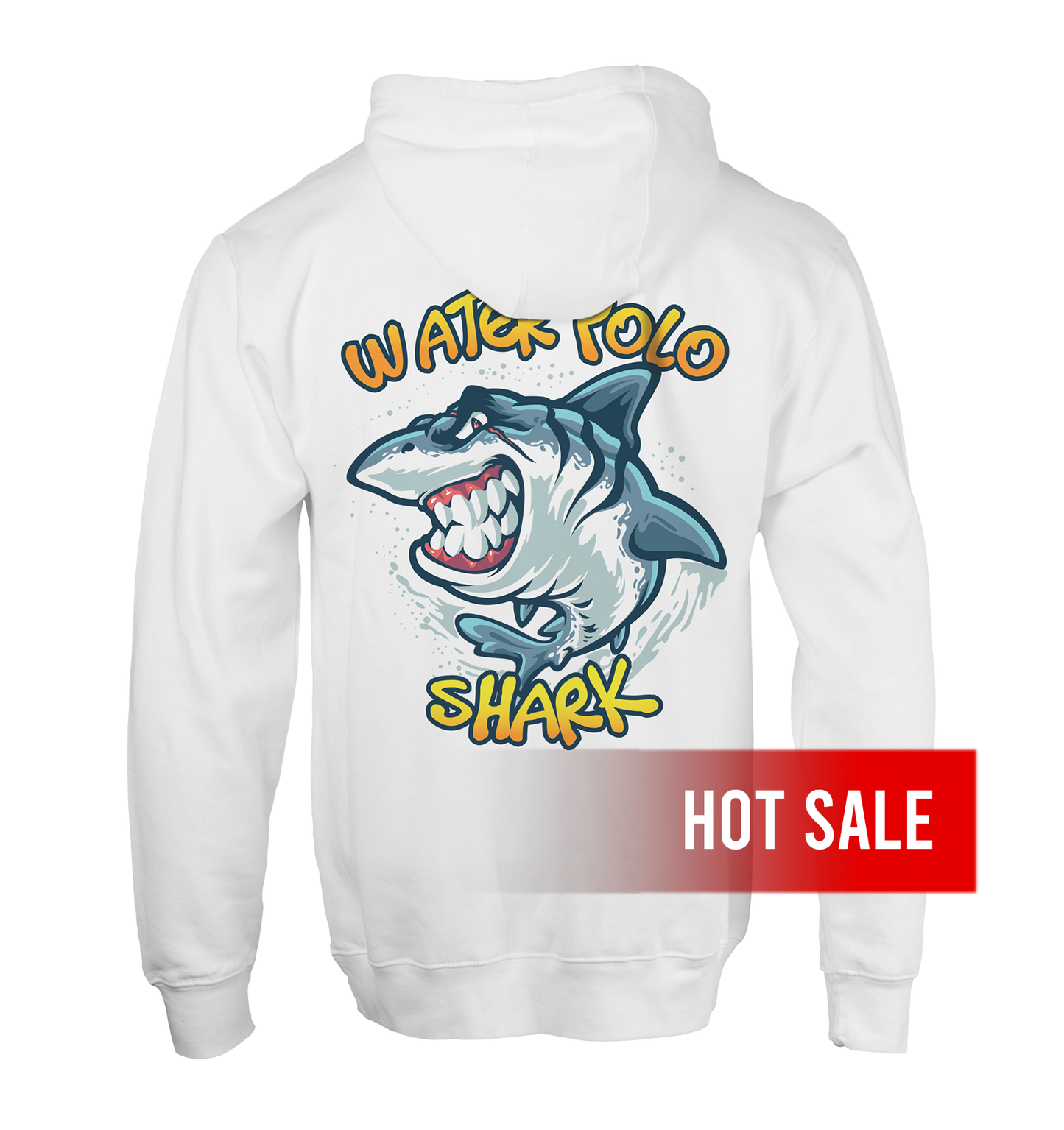 Water Polo Shark White Hoodie