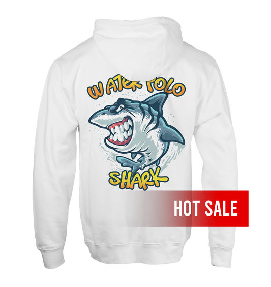 Water Polo Shark White Hoodie